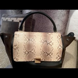 CELNIE PHYTON LEATHER AND SUEDE HANDBAG
